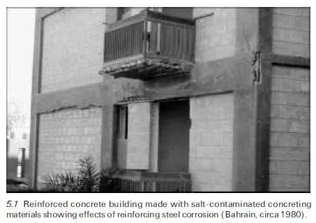 5.1 Reinforced concrete building made with salt-contaminated concreting