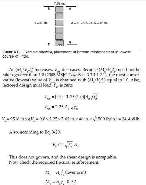 FIGURE 6.6 Example showing placement of bottom reinforcement in lowest