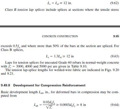 define concrete tension lap splice